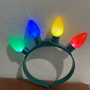 Festive Light Bulb Headband - Multicolor Holiday Headpiece